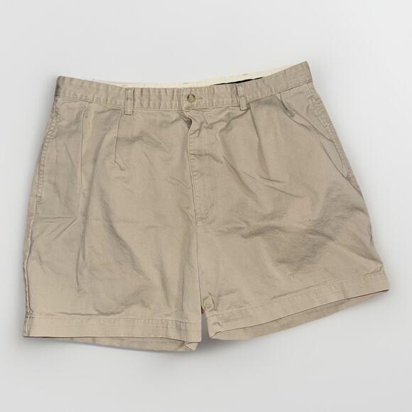 Polo Ralph Lauren Chino Pleated Shorts Men’s 38 Tan Classic Preppy Cotton - Picture 1 of 5